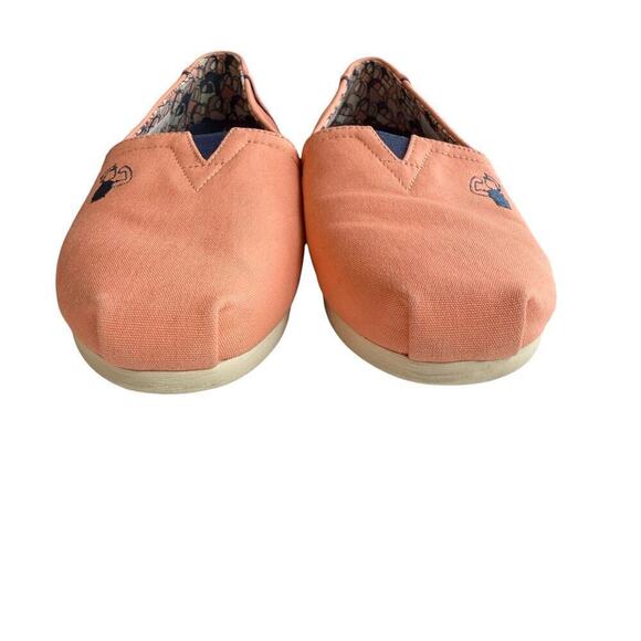 Toms x Meuf Paris Rosie The Riveter Coral Canvas Alpargata Classic Slip-On, Sz 7 - Picture 4 of 11